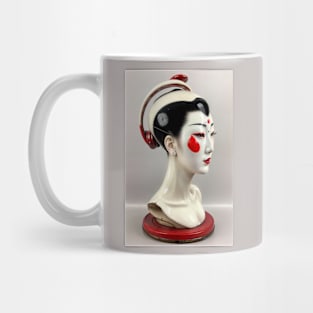 Metal Geisha Buste Mug